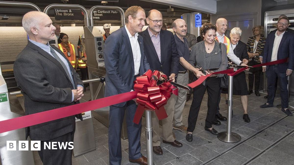 9/11 attack: New York City subway station reopens after 17 years - BBC News