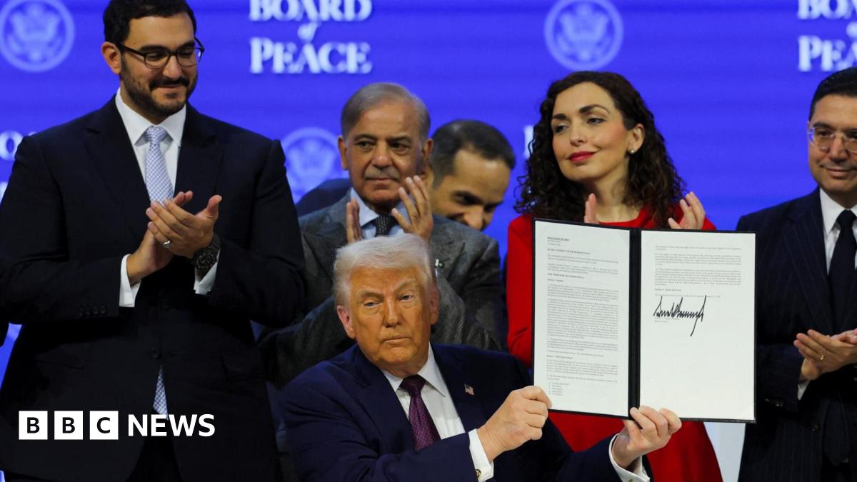 Trump - who held a signing ceremony for his new board in Davos - is due to meet Ukraine's President Zelensky later, while his envoys are in Russia.