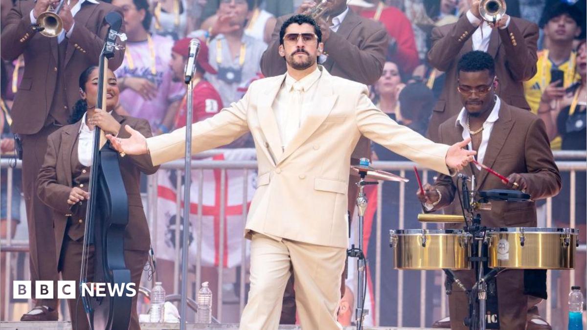 Bad Bunny: Latin star lights up London with history-making stadium show