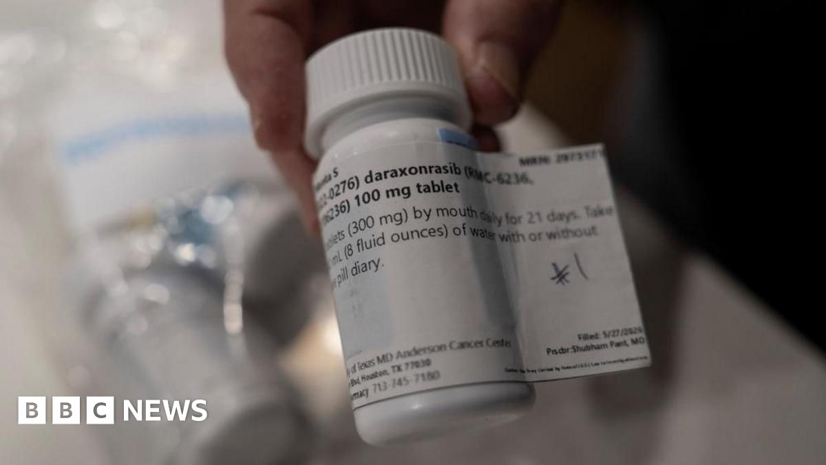 A pill bottle labelled daraxonrasib