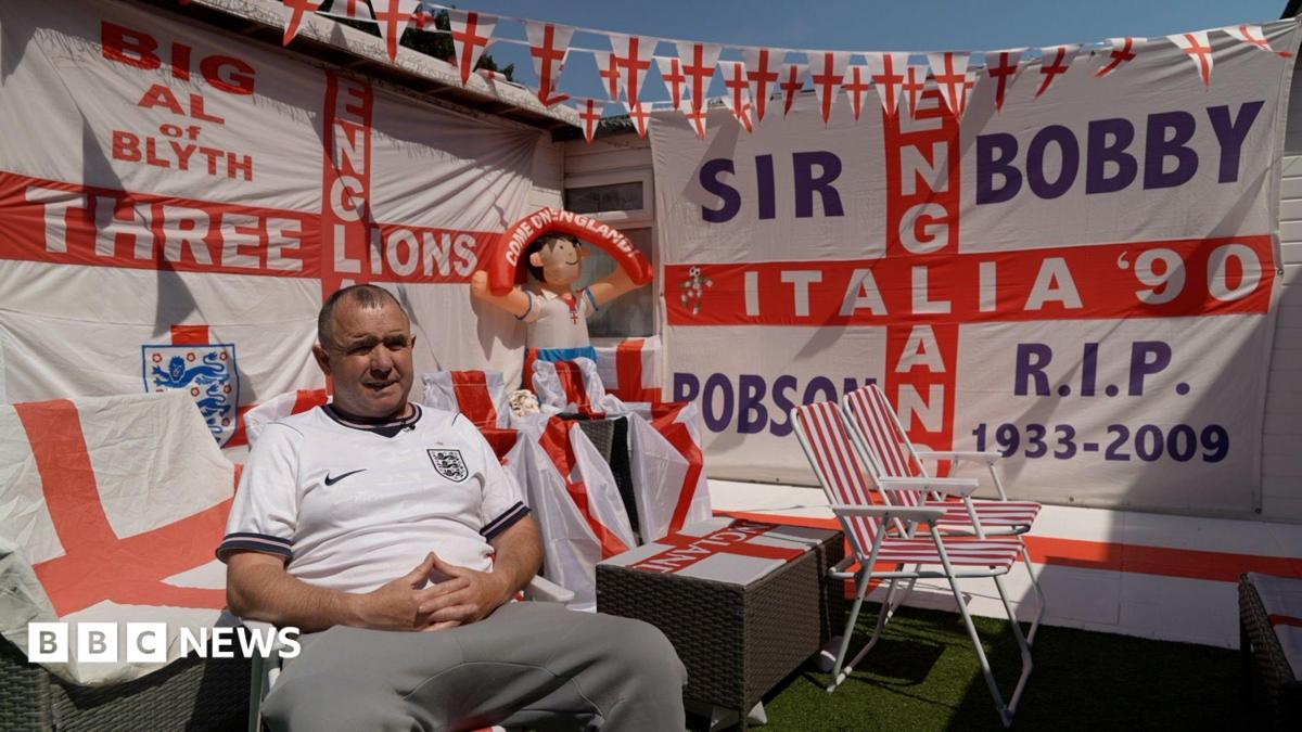 World Cup fan decks out decking despite wife's disapproval