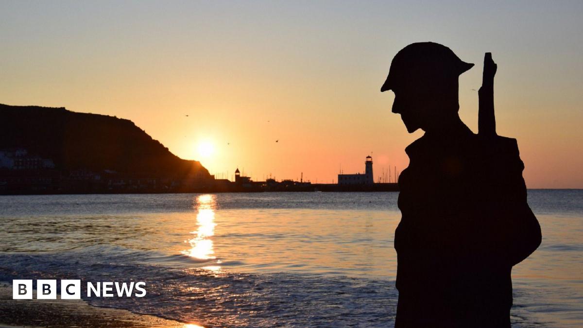 Scarborough: Huge cardboard landing-craft sculpture to mark D-Day - BBC ...