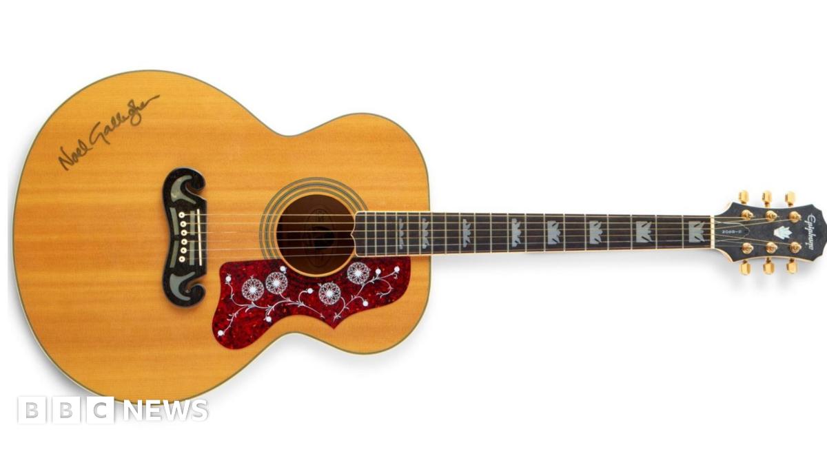Signed Oasis 'Wonderwall' guitar sells for $96,000
