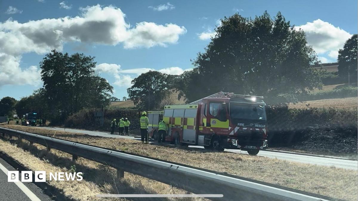 Serious fire forces carriageway closure in Devon