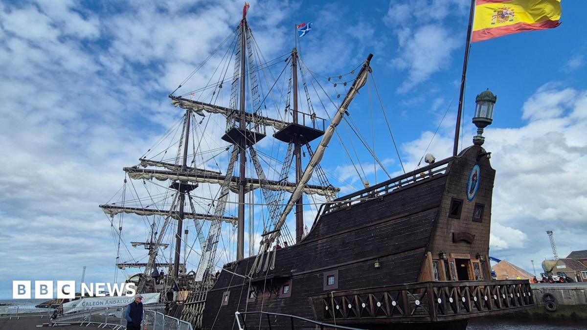 Why is a replica Spanish galleon in the west of Scotland?
