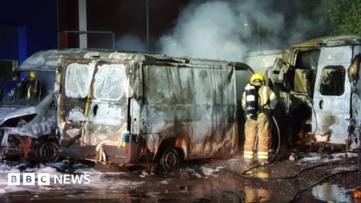 Basingstoke garage fire destroys three ambulances - BBC News Basingstoke garage fire destroys three ambulances