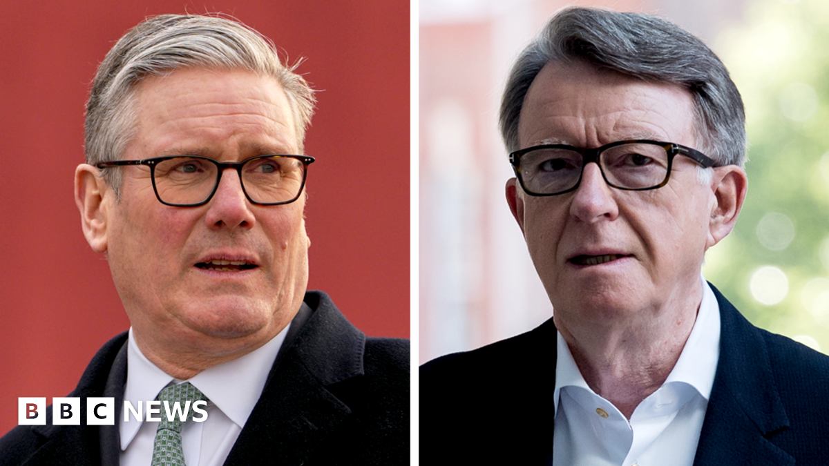 A composite image of Keir Starmer and Lord Mandelson
