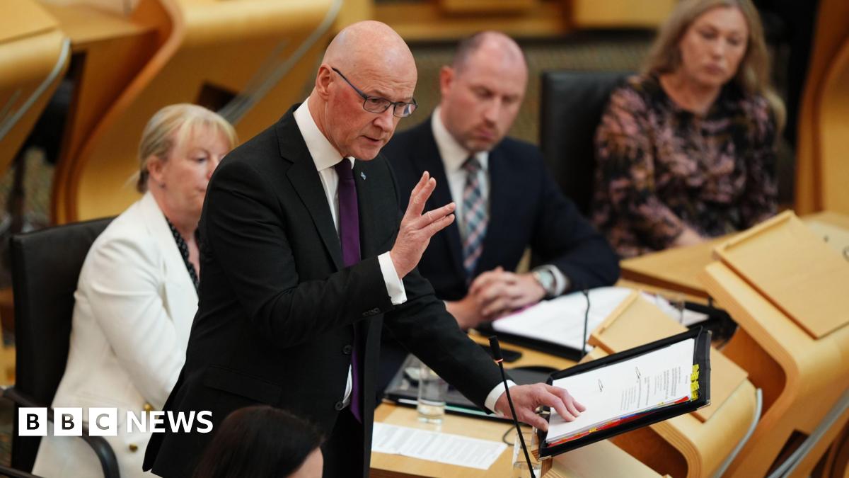 Opposition party leaders grill John Swinney during First Minister's Questions
