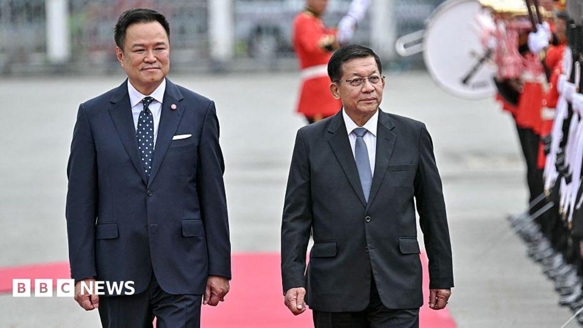 Myanmar’s Min Aung Hlaing arrives in Thailand on first trip as civilian leader