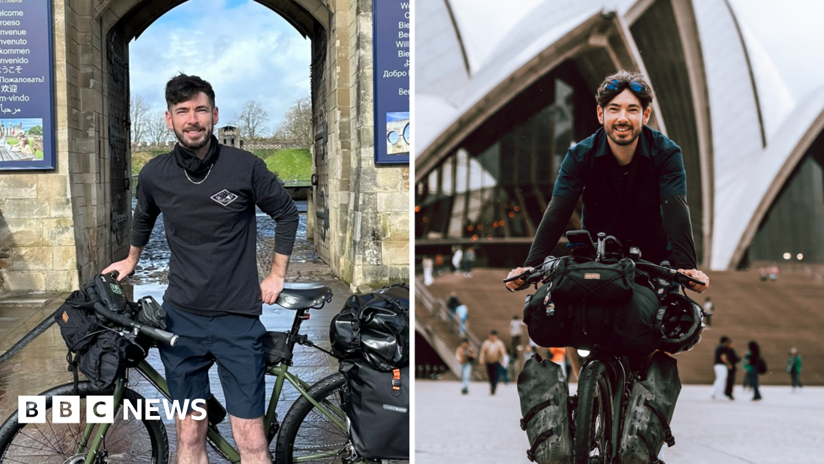 Welsh cyclist completes 'dream' ride across the world for charity
