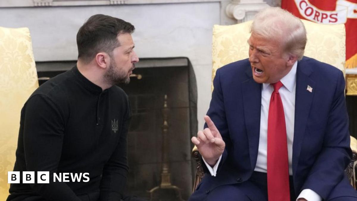 Trump tells Zelensky ‘make a deal or we’re out’ in angry White House meeting – follow live