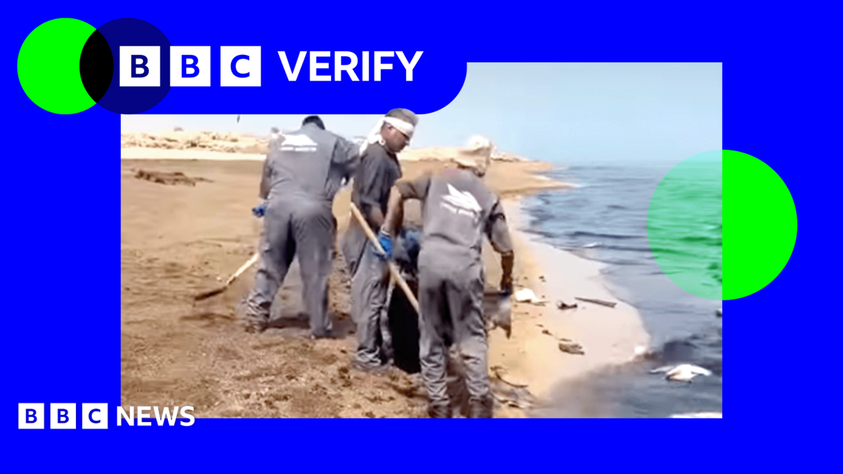 How a major oil slick started washing up on Iran's beaches