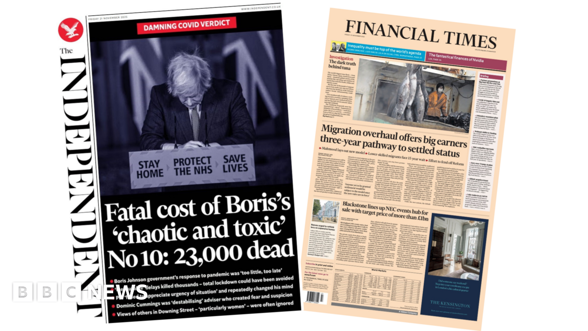 
                            Newspaper headlines: 'Fatal cost' of 'toxic No.10' and 'Migration overhaul'