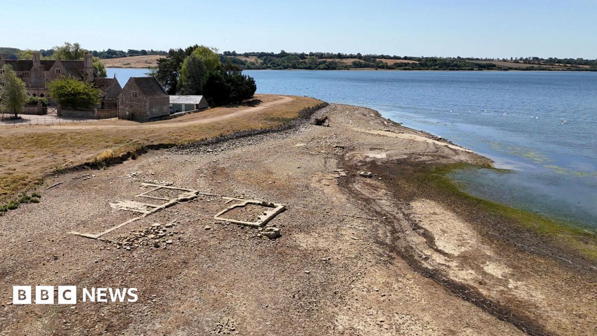 Lost village revealed as drought lowers water levels