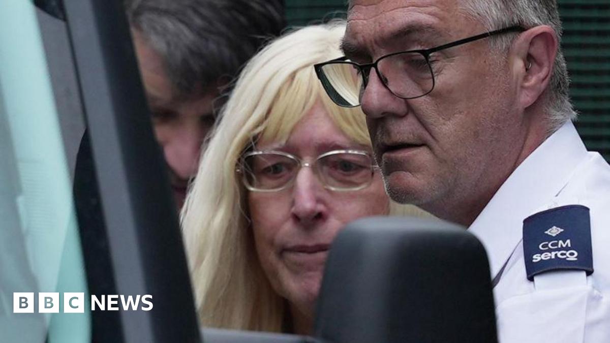 Joanna Rowland-Stuart being put in a court van