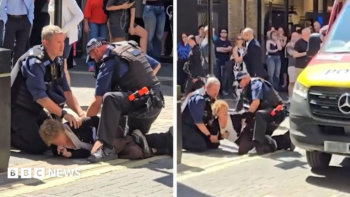 Woman arrested after four stabbed in central London