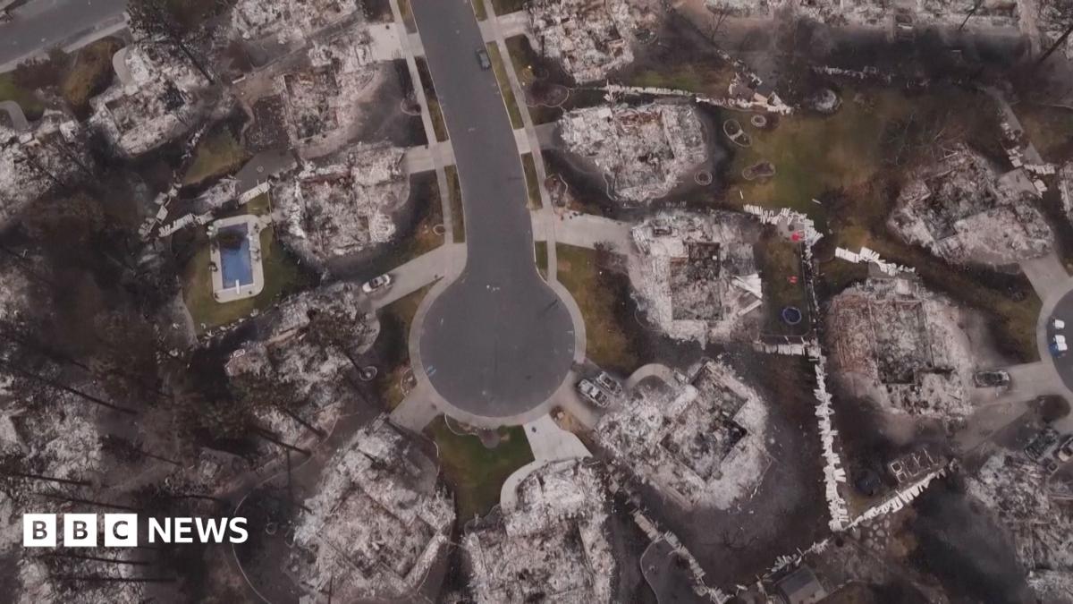 Drone captures devastating aftermath of Spokane wildfires