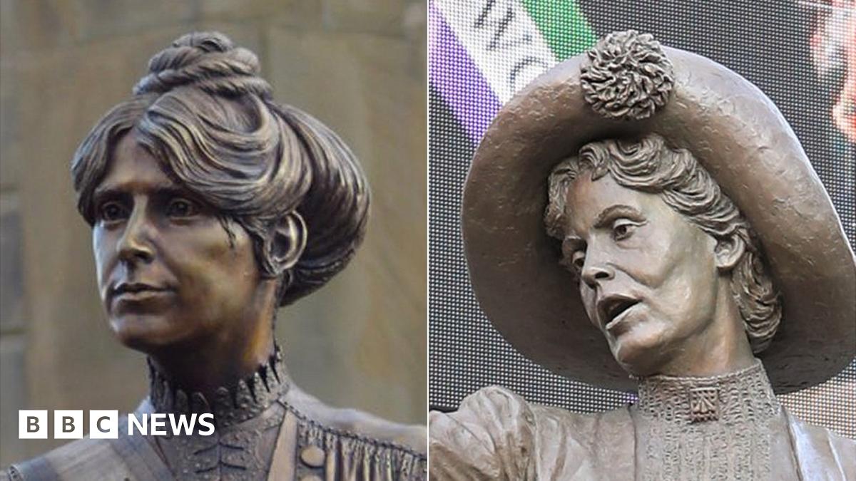 Suffragette statues mark 100 years of women's first vote - BBC News