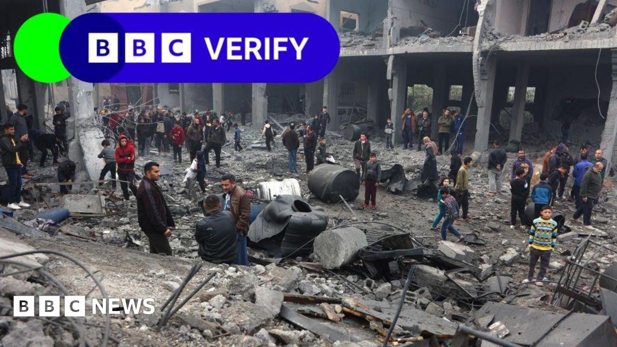 Rubble in Gaza following a strike on 16 January. 