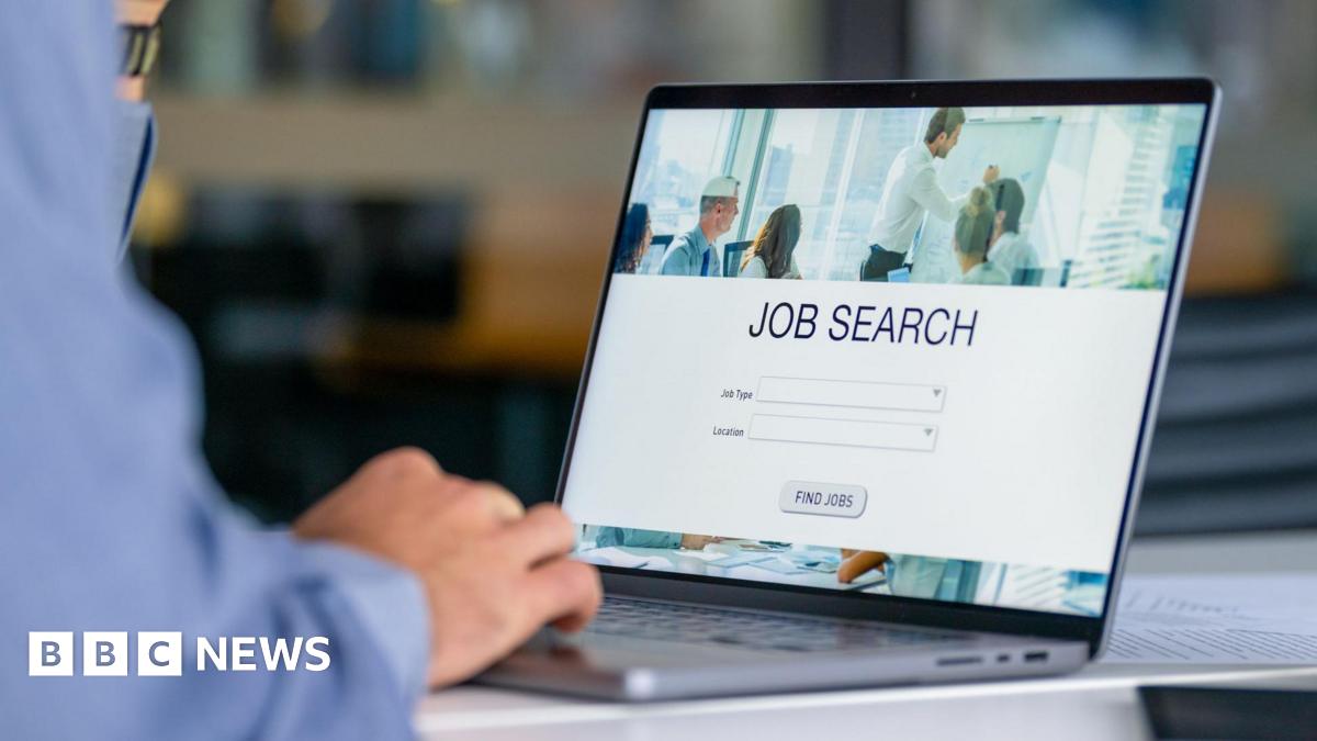 A man looking at a jobs website