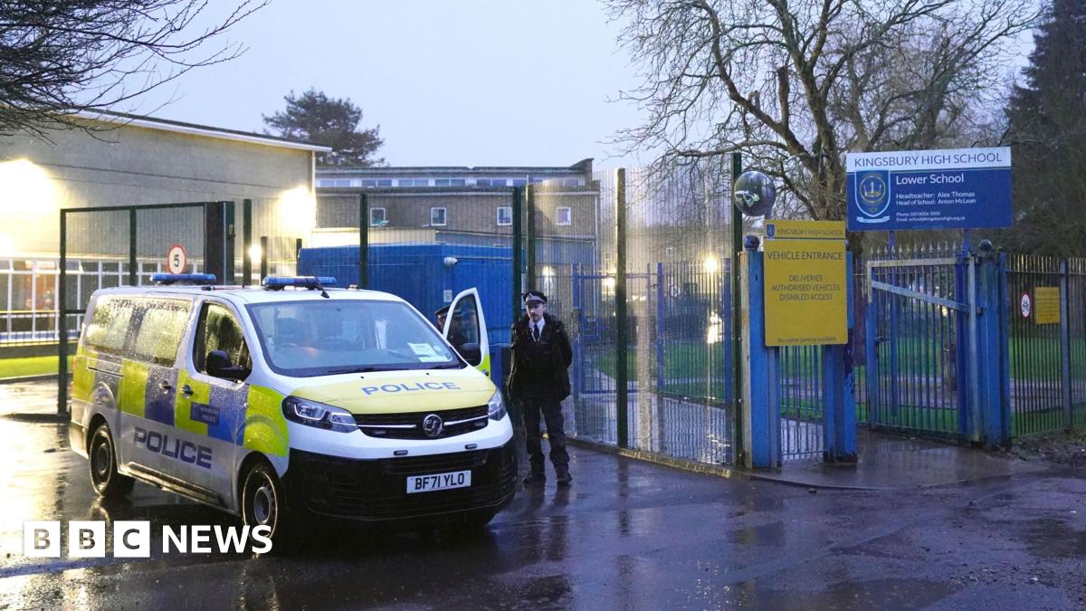 
                            Kingsbury School: Boy, 13, questioned after two students stabbed