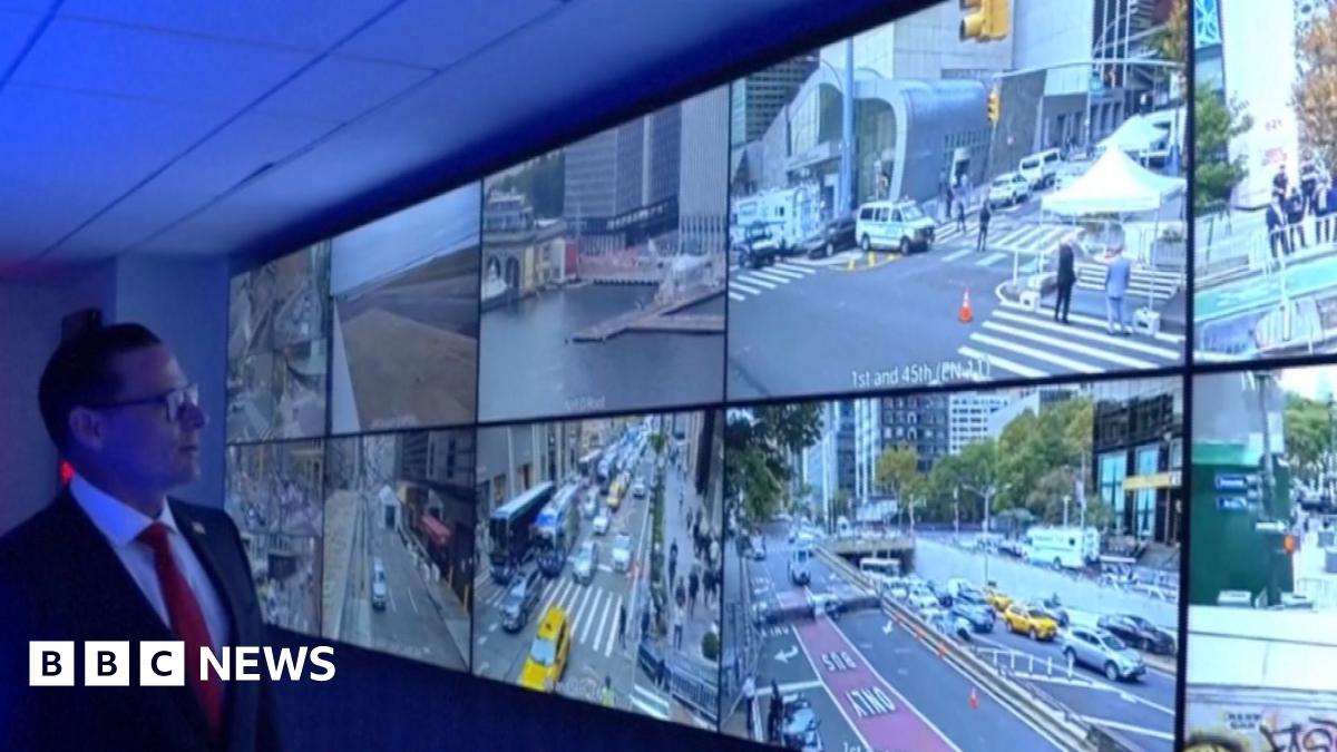 Special agent Matt McCool looks at surveillance cameras