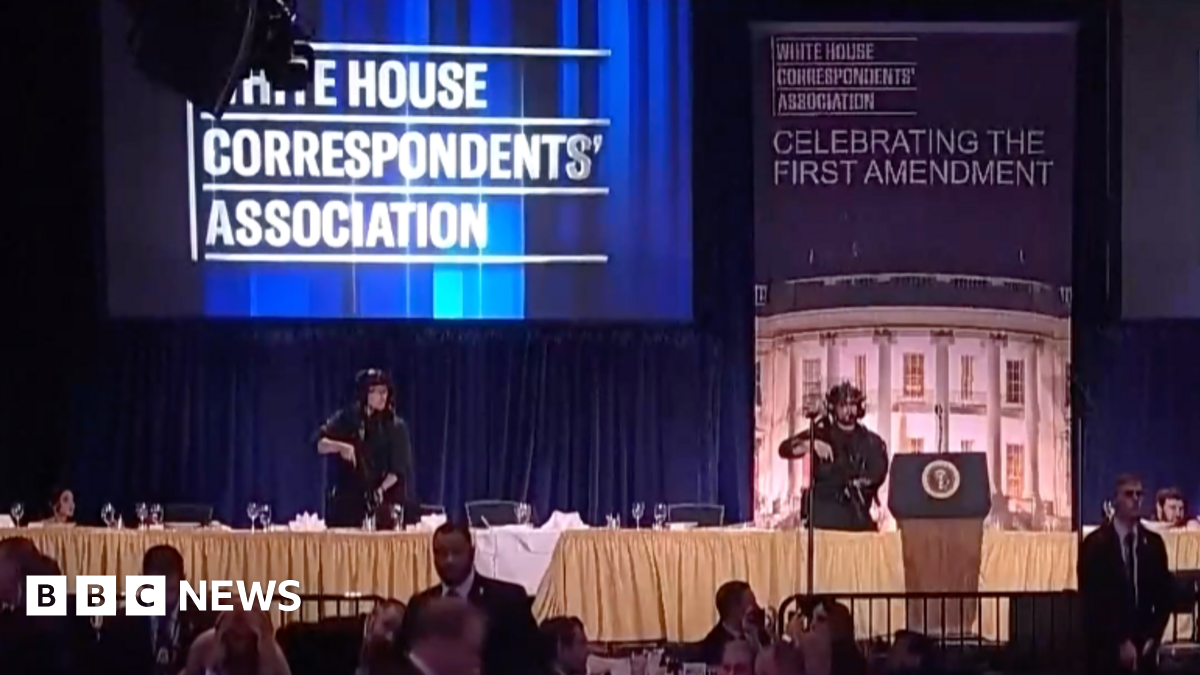Trump rushed from White House Correspondents' Dinner after suspected gunshots heard