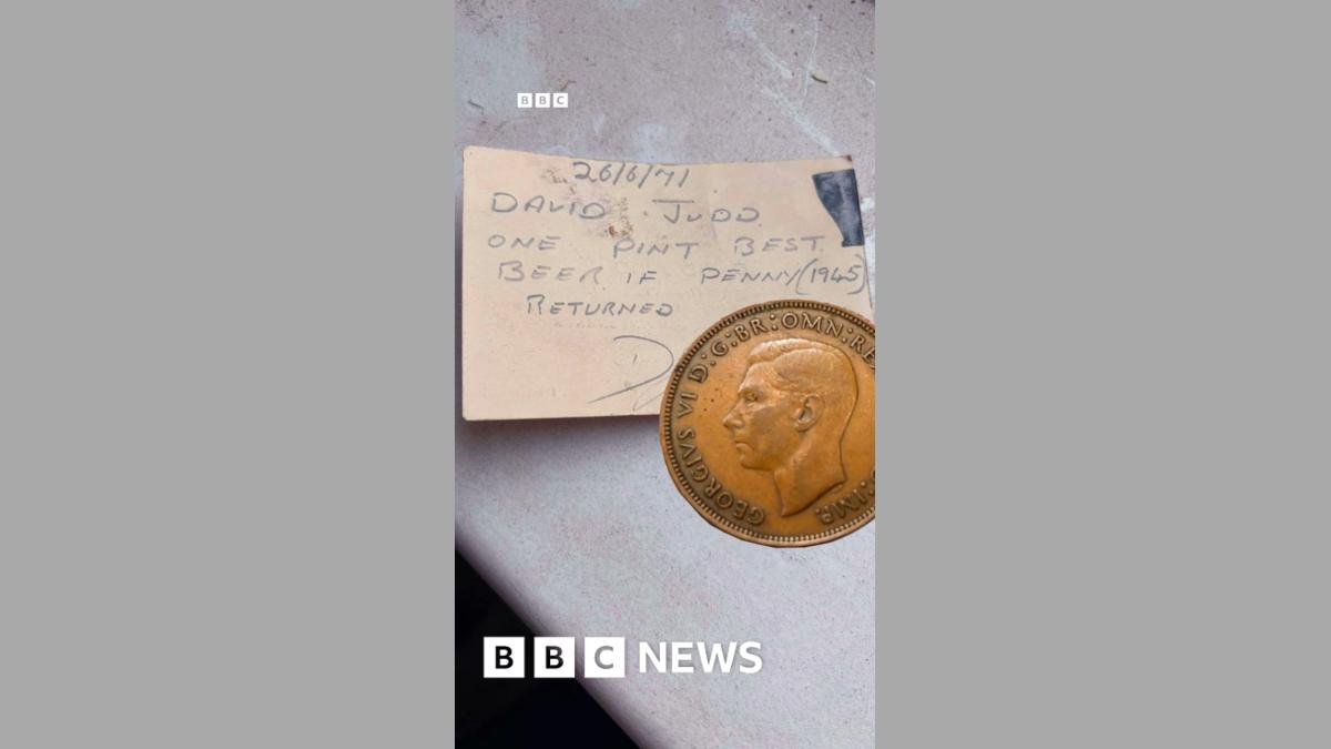 Coin hidden in 1971 earns finder free pint of beer