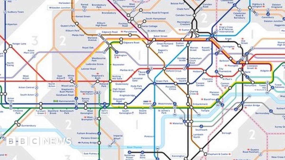 First Tube map featuring new Elizabeth line unveiled - BBC News