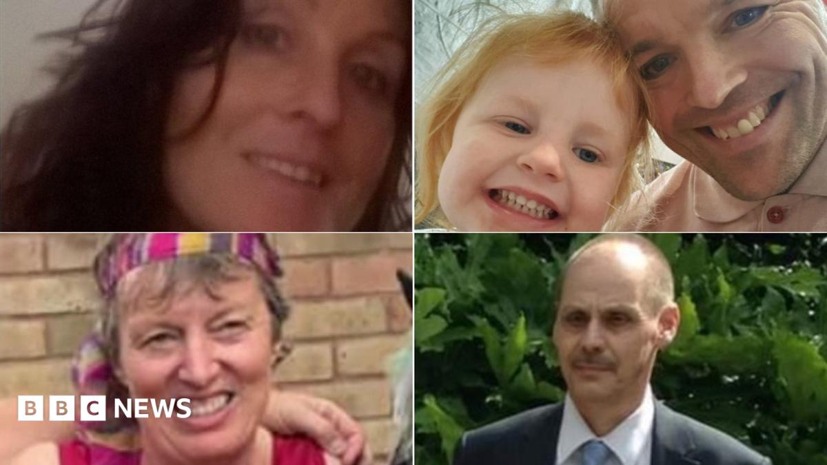 Clockwise from top left: Maxine Davison, Lee and Sophie Martyn, Stephen Washington and Katherine Shepherd