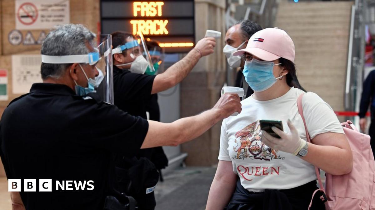 temperature check at Milan central station, 03 June