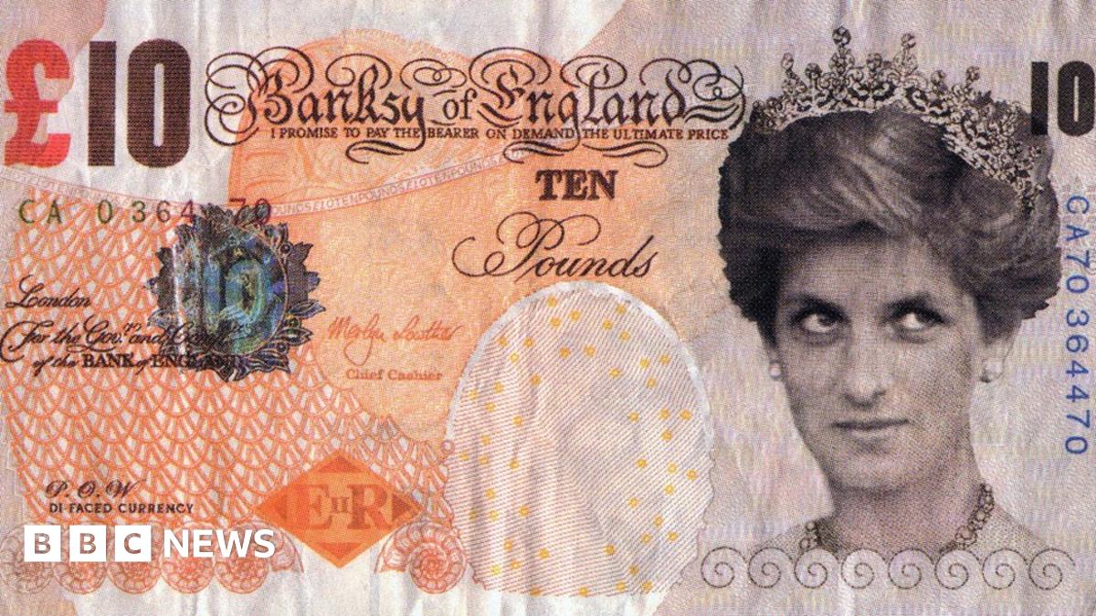 BANKSY バンクシー Di-Faced Tenner 10ポンド ダイアナ妃 Banksy 'Princess Diana £10 note' donated to British Museum - BBC News