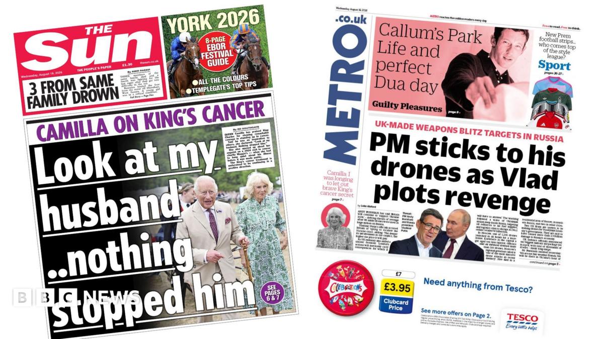 The Papers: 'Look at my husband' and 'Vlad plots revenge'