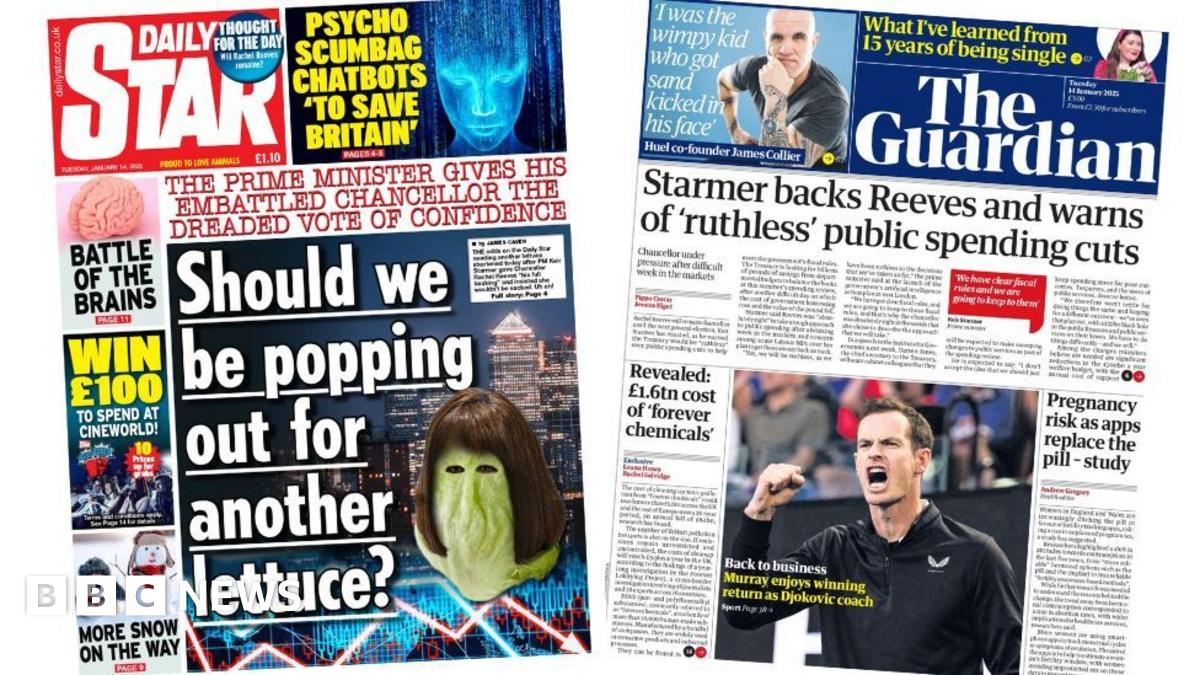 Newspaper headlines: 'Another lettuce' for Reeves and ''ruthless' public spending cuts' on the way