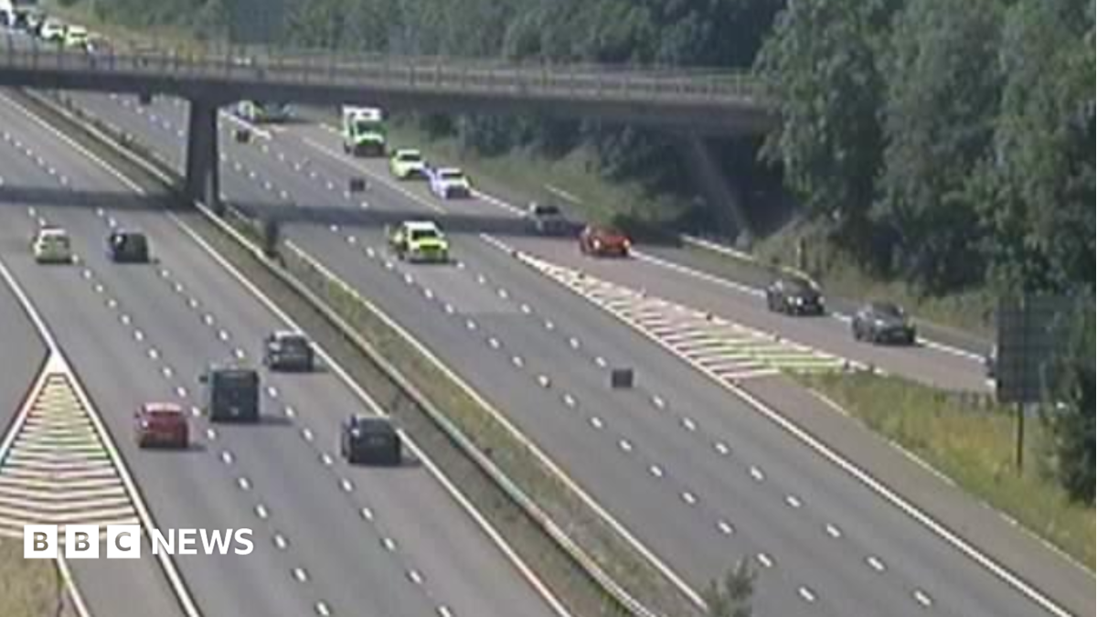 Driver in his 60s dies after two-car M1 Leicestershire crash