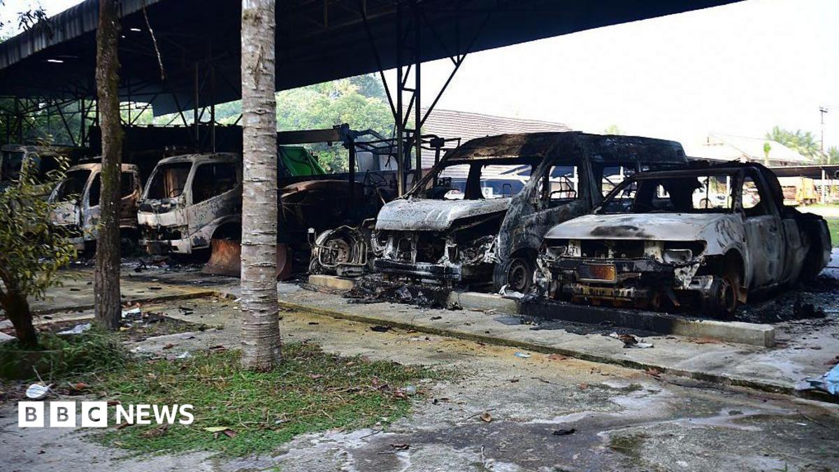 Dozens of co-ordinated arson attacks hit southern Thailand