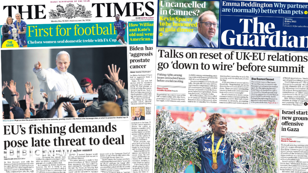 Newspaper headlines: EU talks 'down to the wire' and 'Brexit betrayal'