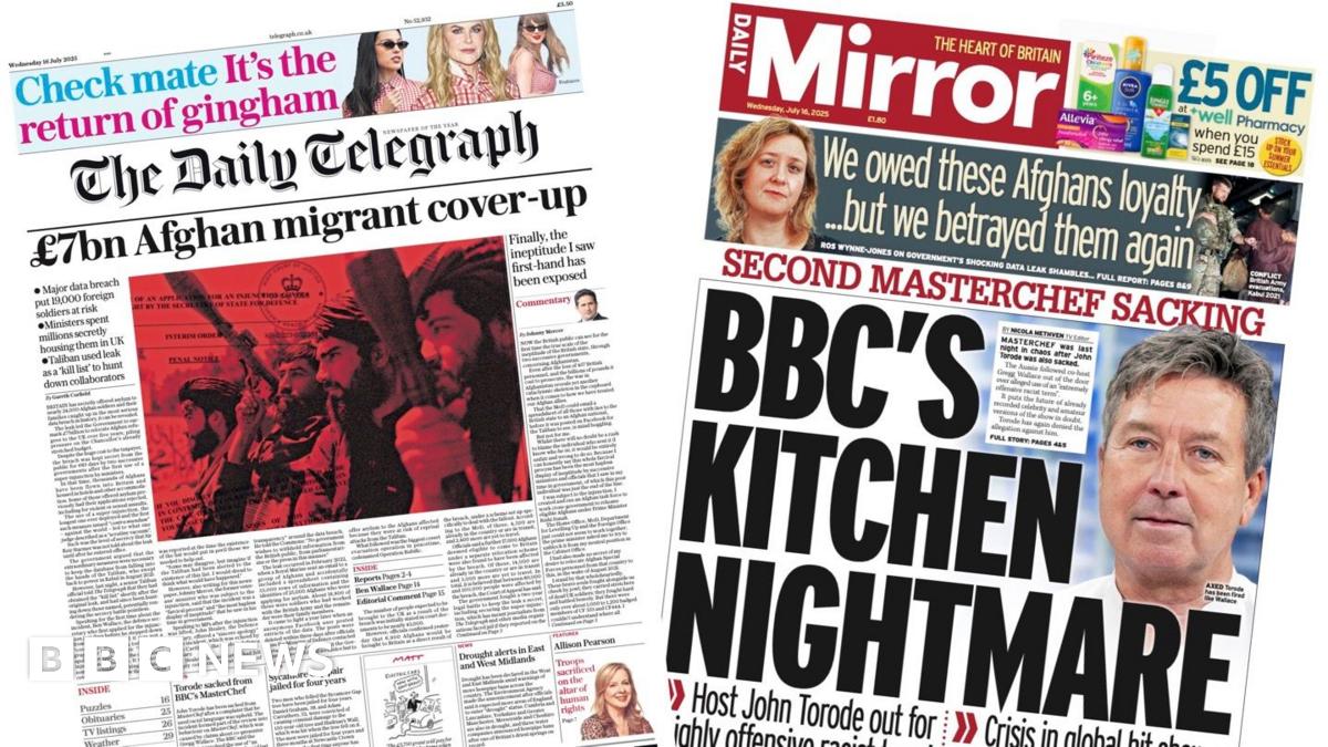 Newspaper headlines: '£7bn cover-up' and 'Kitchen nightmare'