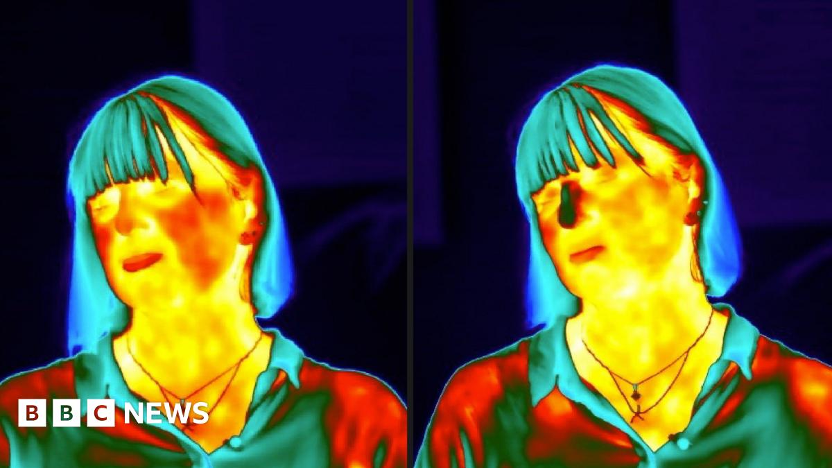 Your nose gets colder when you're stressed. These thermal images show the change