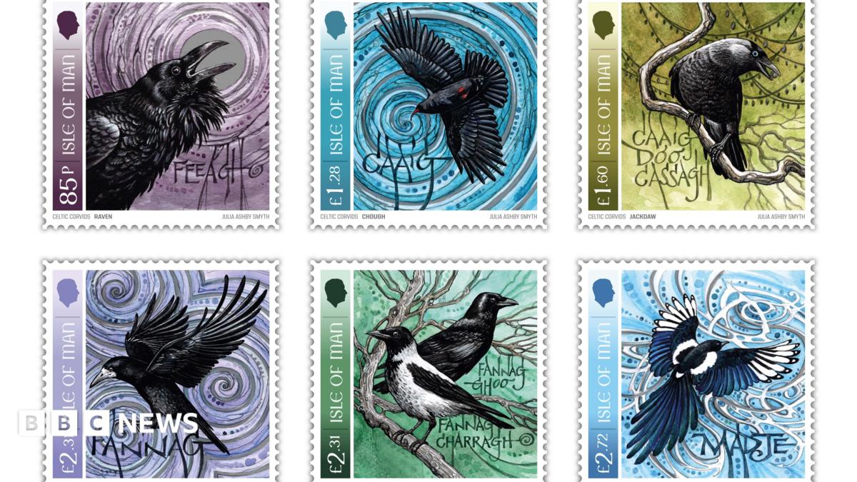 New six-stamp set features birds central to Manx folklore - BBC News