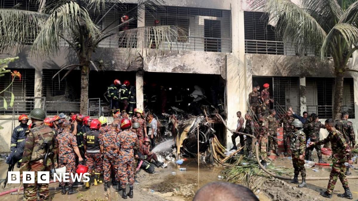 Bangladesh crash: At least 19 dead after air force jet crashes into school