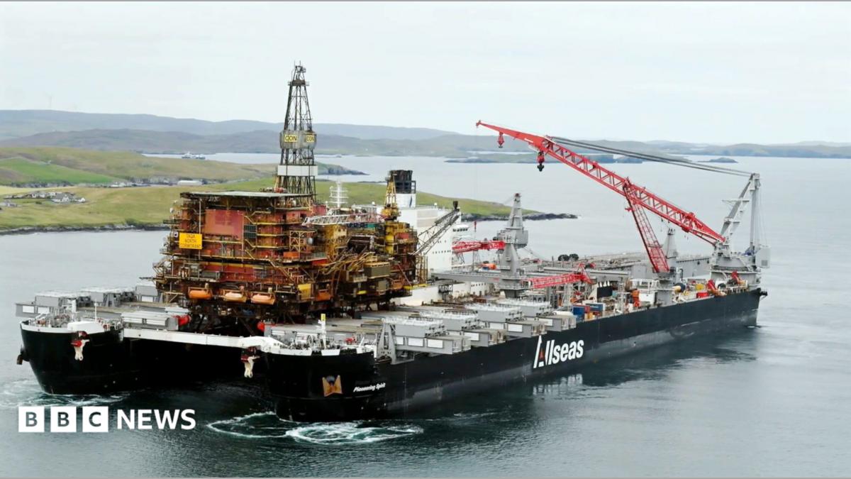 bbc.co.uk - John Johnston - World's largest heavy lift vessel carries oil platform to Shetland