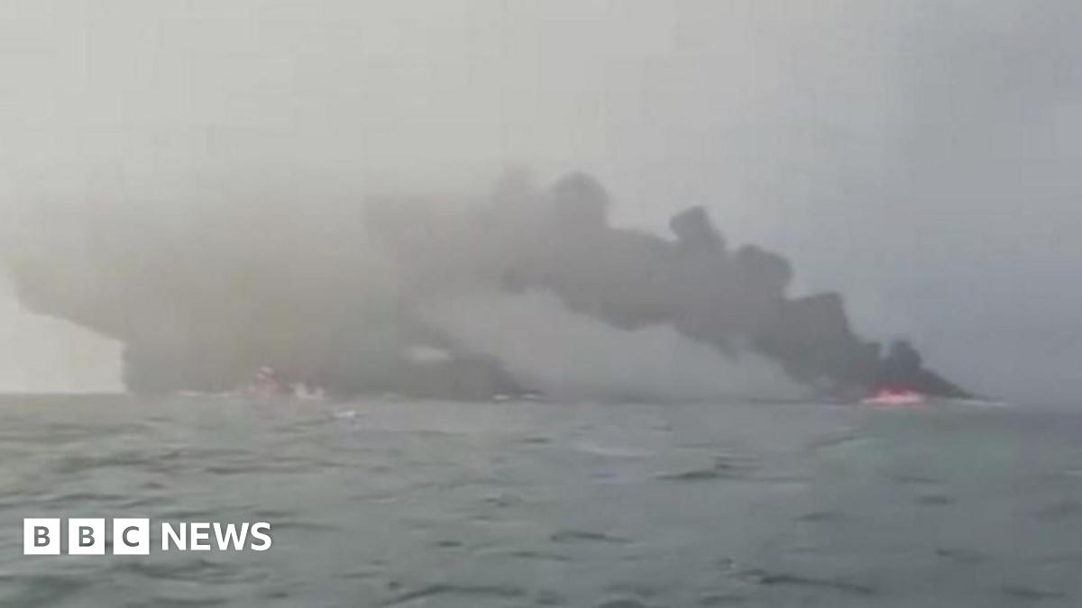 Oil tanker and cargo vessel collide in North Sea