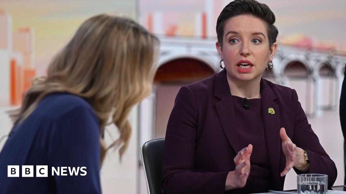 Carla Denyer being interviewed by the BBC's Laura Kuenssberg