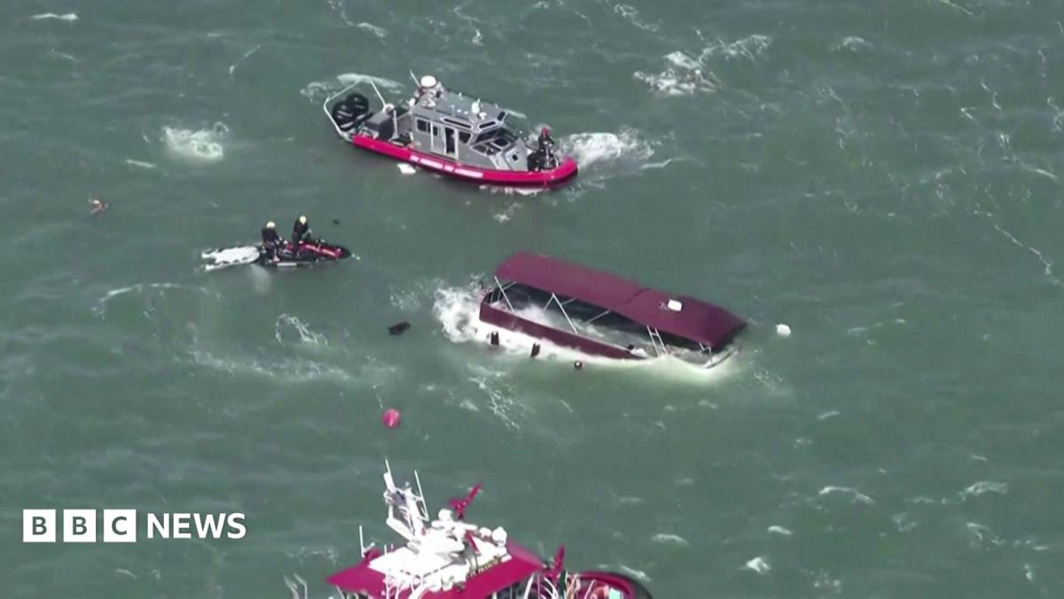 Um barco afundou perto da Ilha de Alcatraz, deixando 1 morto e 3 desaparecidos