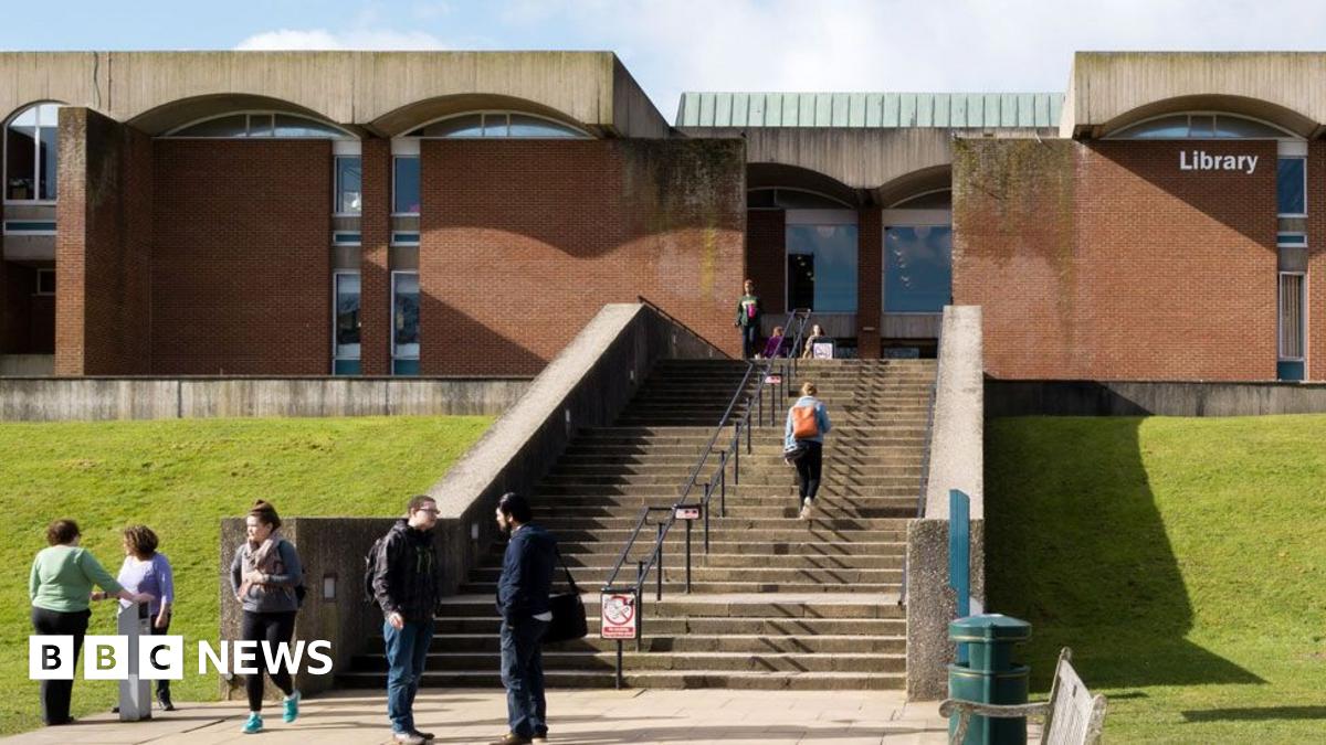 General exterior view of campus of University of Sussex, Brighton and Hove