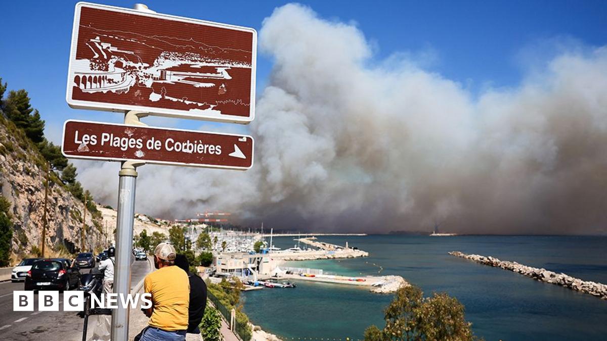 Marseille firefighters 'waging war' on wildfire at city's edge, mayor says