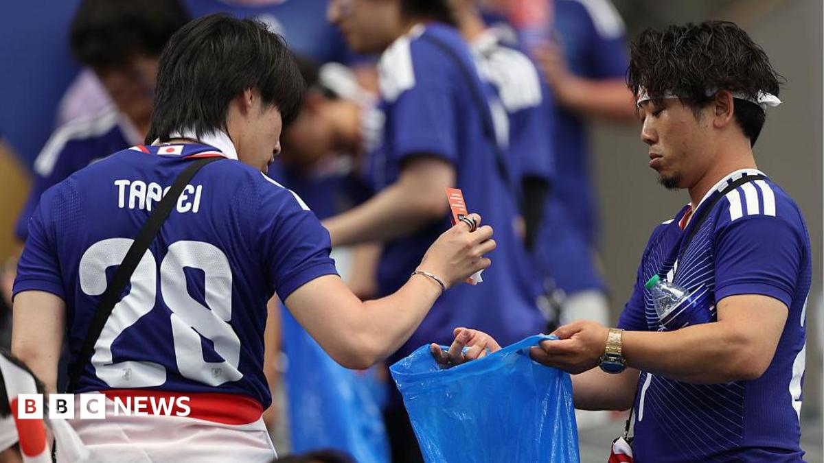 World Cup: Do it at home, women tell Japan fans who went viral for stadium cleanup