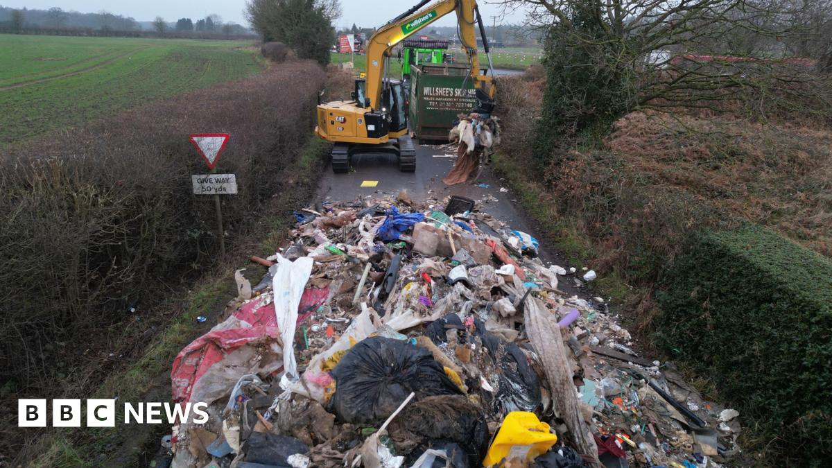 Evidence uncovered in huge pile of flytipped waste