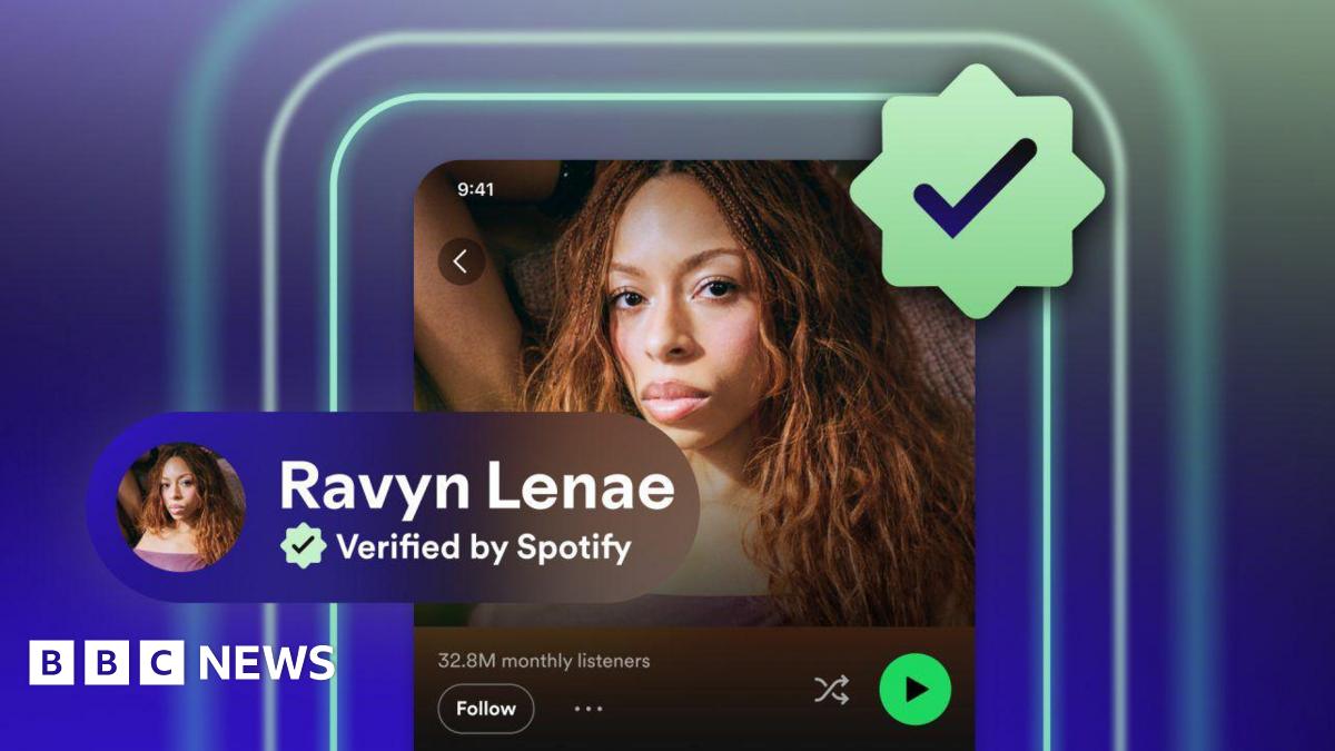 bbc.co.uk - Laura Cress - Spotify adds 'Verified' badge to distinguish human acts from AI